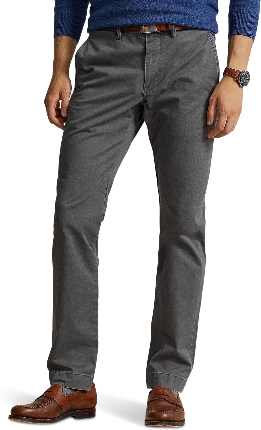 

Брюки-чиносы узкого кроя из эластичной ткани Polo Ralph Lauren, цвет Charcoal Grey