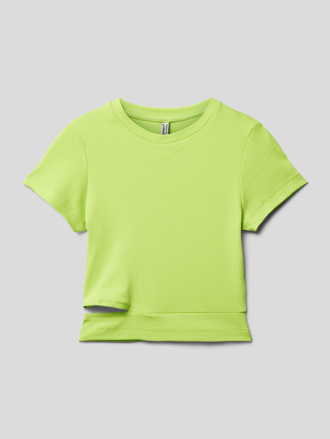 Футболка с вырезом модели Girls Boxy T-Shirt Blue Effect, зеленый цена и фото