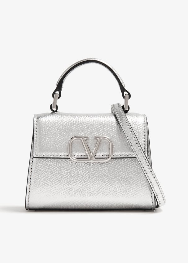 Сумка Valentino Garavani Vsling Micro Handbag, серебряный фото