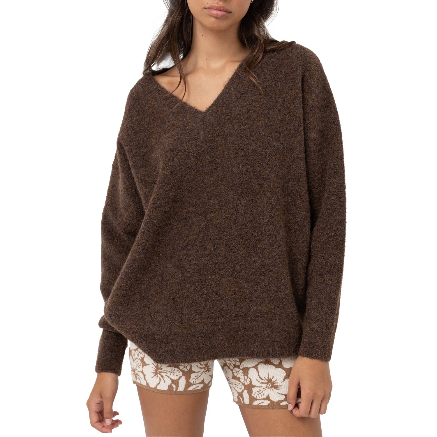 

Свитер Rhythm Moonstone Oversized V Neck, цвет Chocolate