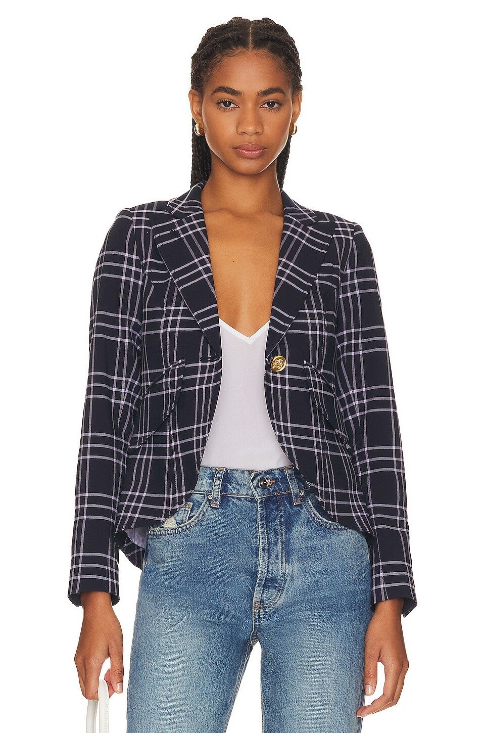 

Блейзер Smythe One Button, цвет Navy Lilac Grid