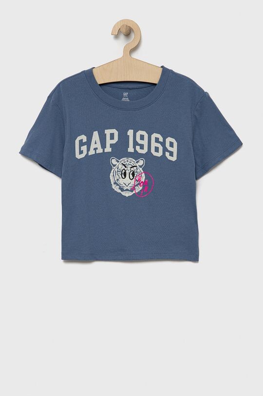 

Детская хлопковая футболка GAP, синий
