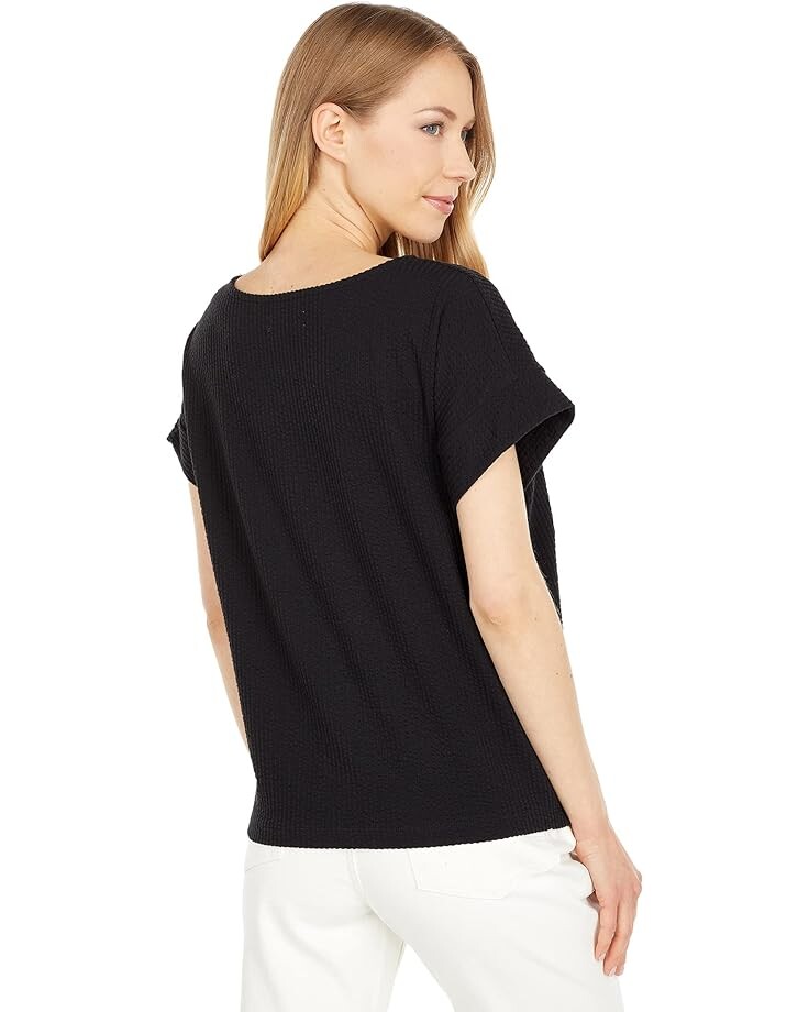 

Топ Madewell Seersucker Button-Shoulder Top, реальный черный