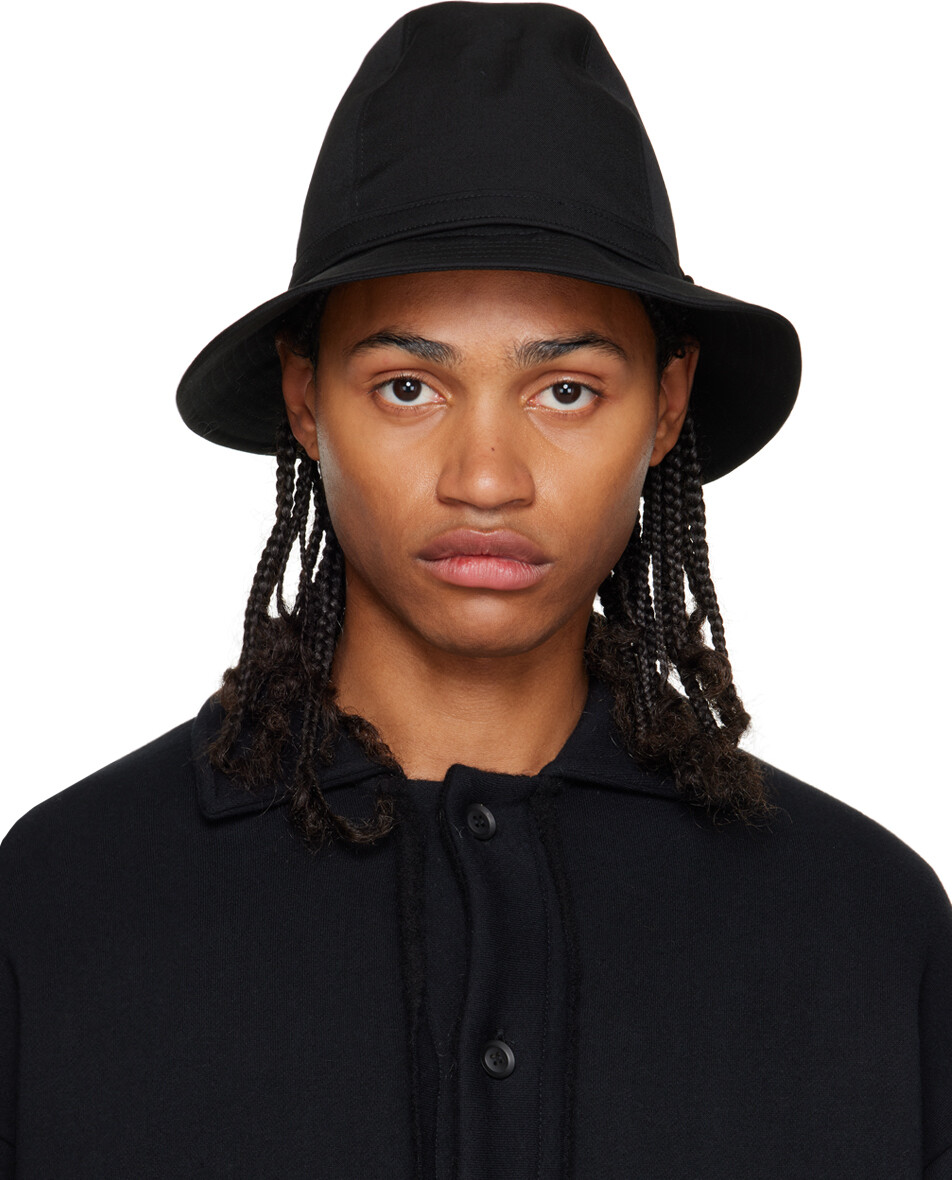 

Черная стеганая шляпа-федора Yohji Yamamoto