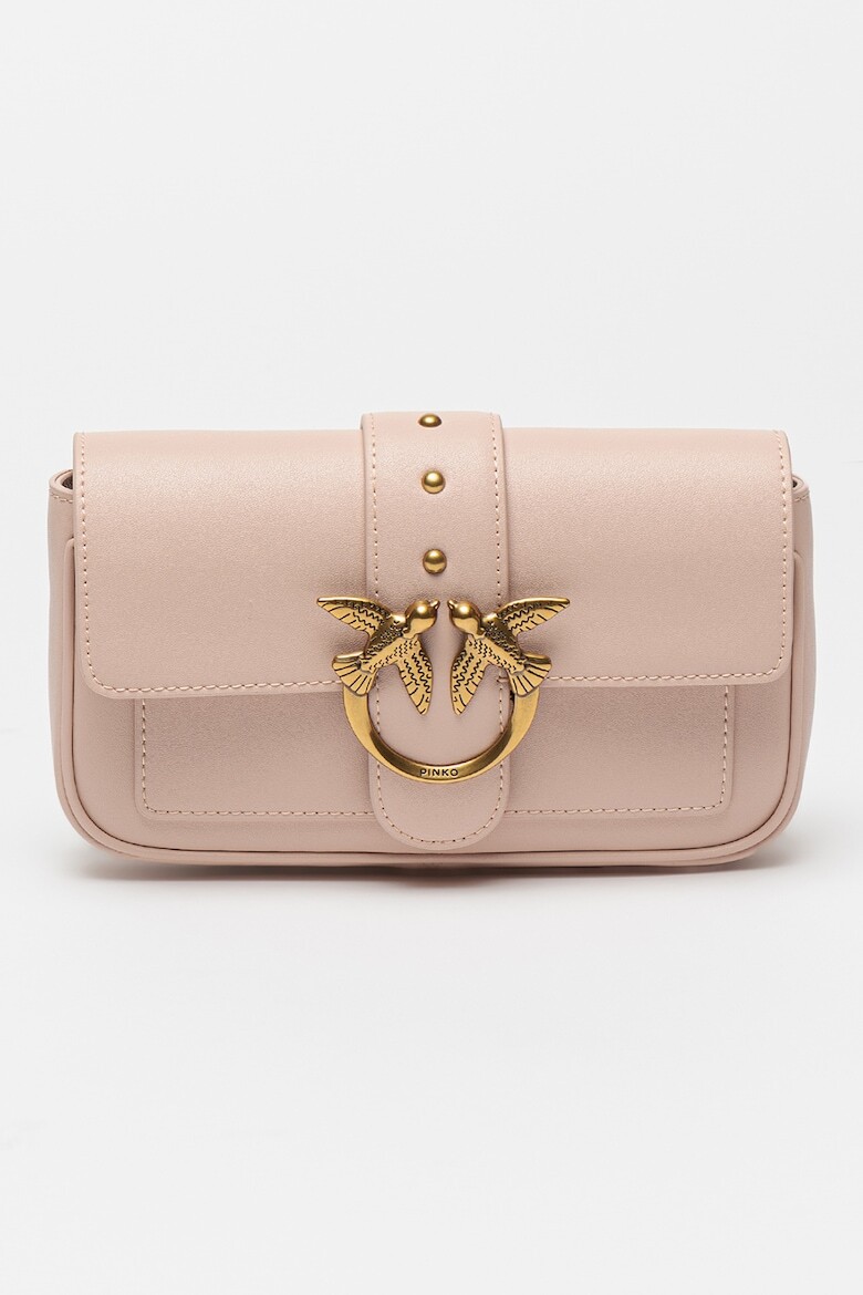 

Кожаная сумка с клапаном Love One Pinko, розовый
