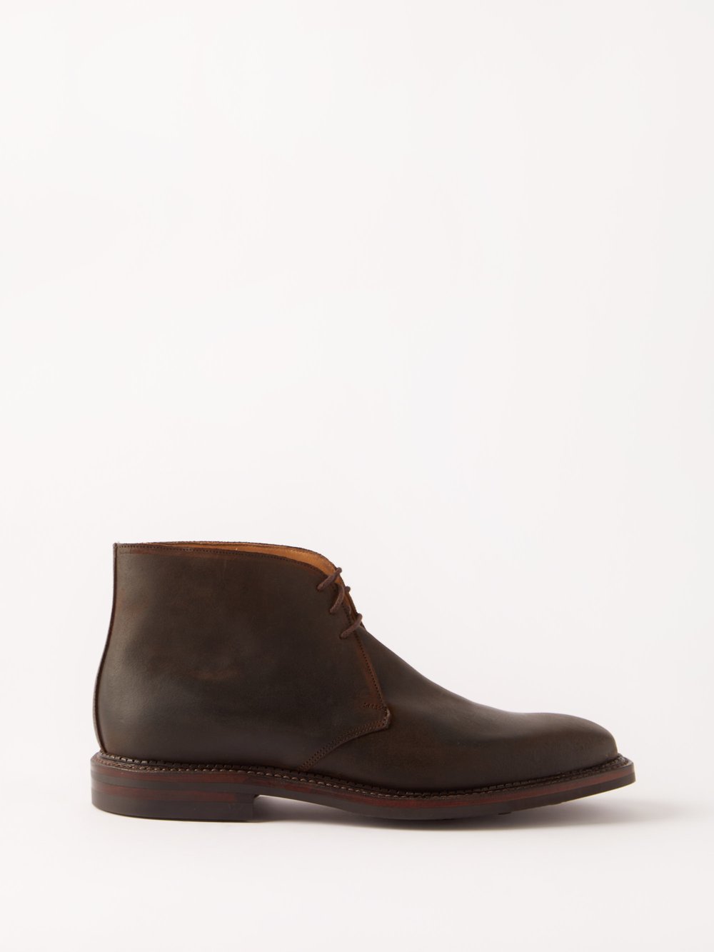 Ботинки molton из нубука чукка Crockett & Jones, коричневый