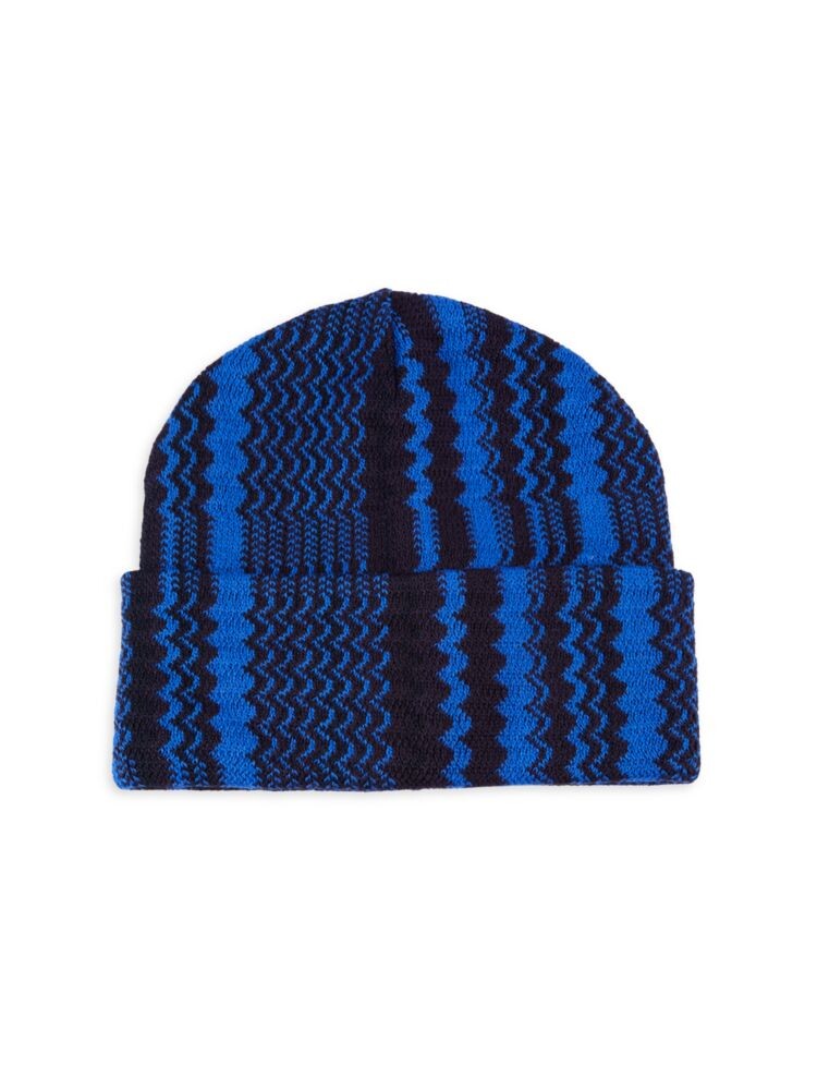 

Шапка-бини из смесовой шерсти с зигзагом Missoni, цвет Blue Navy