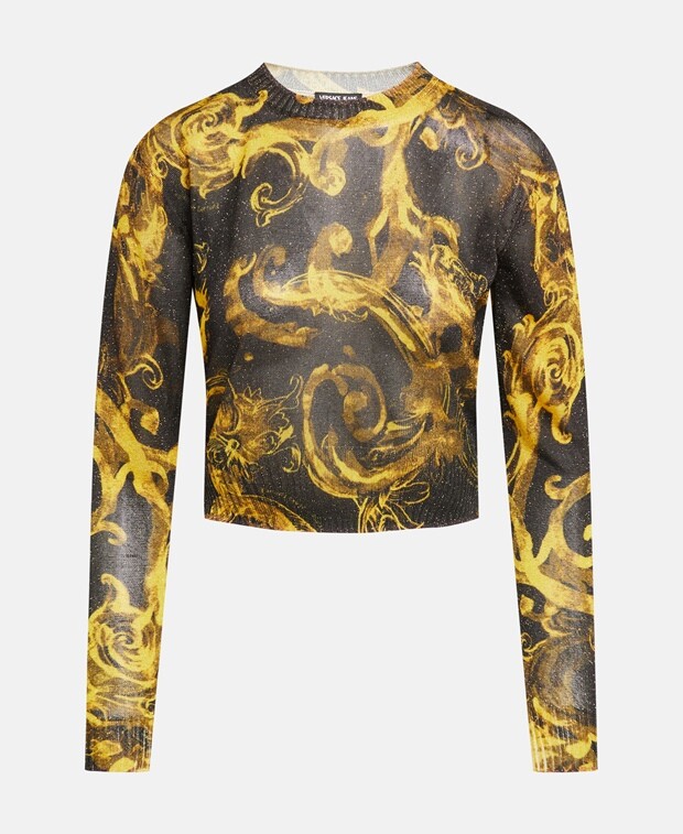 

Вязаный топ Versace Jeans Couture, цвет Caviar Black