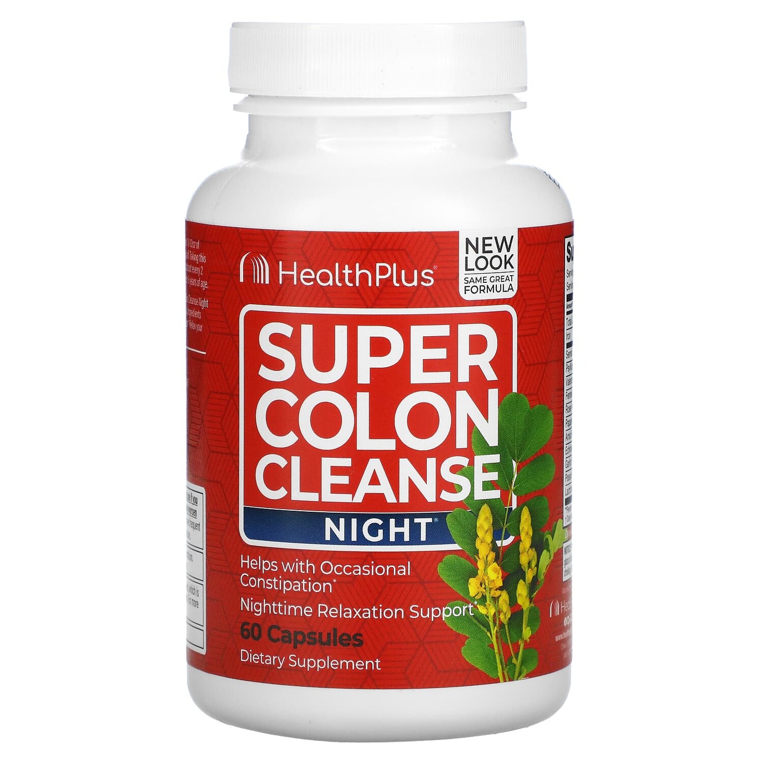 

Super Colon Cleanse, средство для ночной очистки кишечника, 60 капсул, Health Plus Inc.