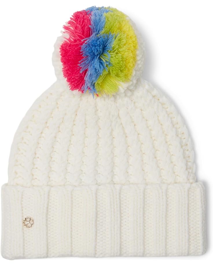 Шапка Kate Spade New York Marble Cable Beanie, кремовый шапка kate spade new york marble cable beanie цвет pom pom pink