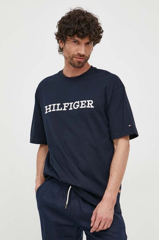 

Хлопковая футболка Tommy Hilfiger, темно-синий