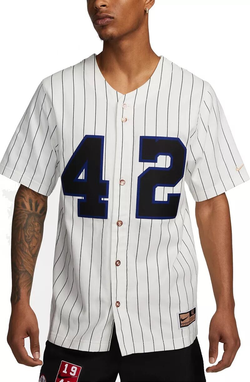 

Мужская белая майка Nike Jackie Robinson #42 Cool Base