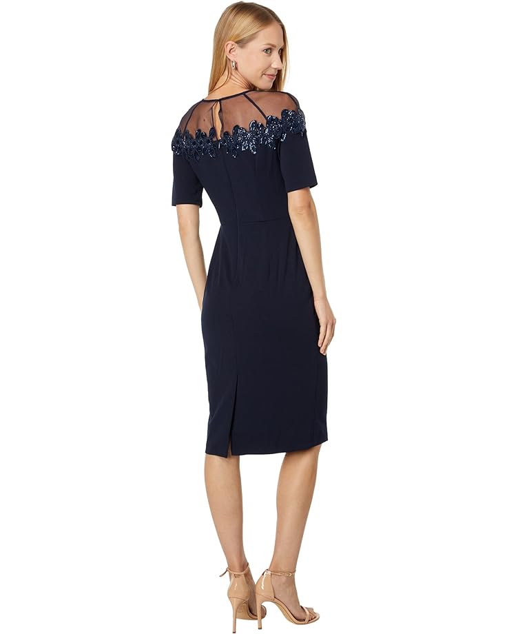 Платье Maggy London Embellished Midi Dress, темно-синий