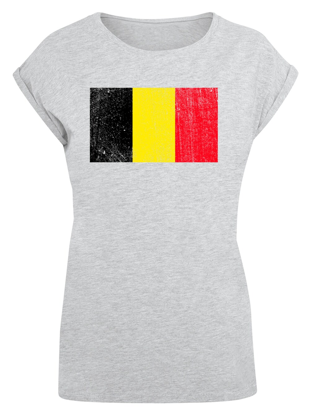 Рубашка F4Nt4Stic Belgium Belgien Flagge, серый