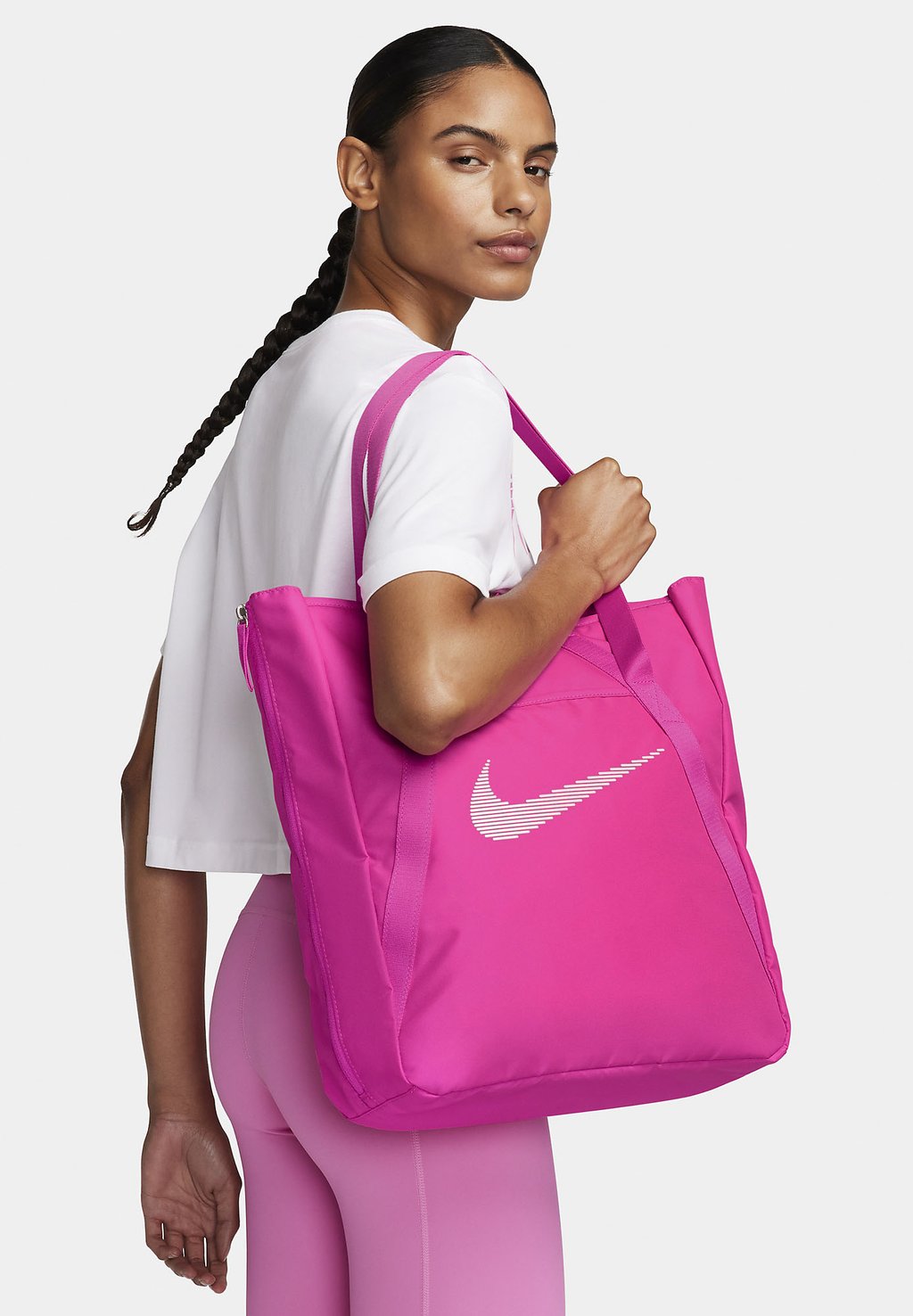 Спортивная сумка Nike, лазерная фуксия/лазерная фуксия/(средне-мягко-розовый) laser dazzling pink sheet rainbow brocade powder laser chameleon dazzling pink magic mirror effect powder