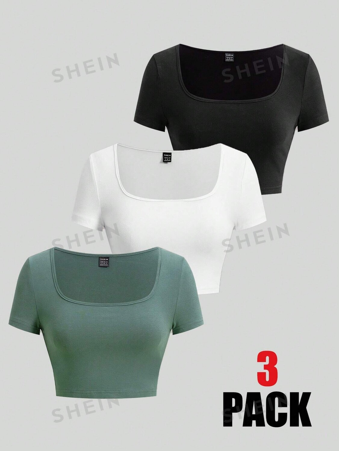 

Топ укороченный Shein Ezwear женский, 3 штуки