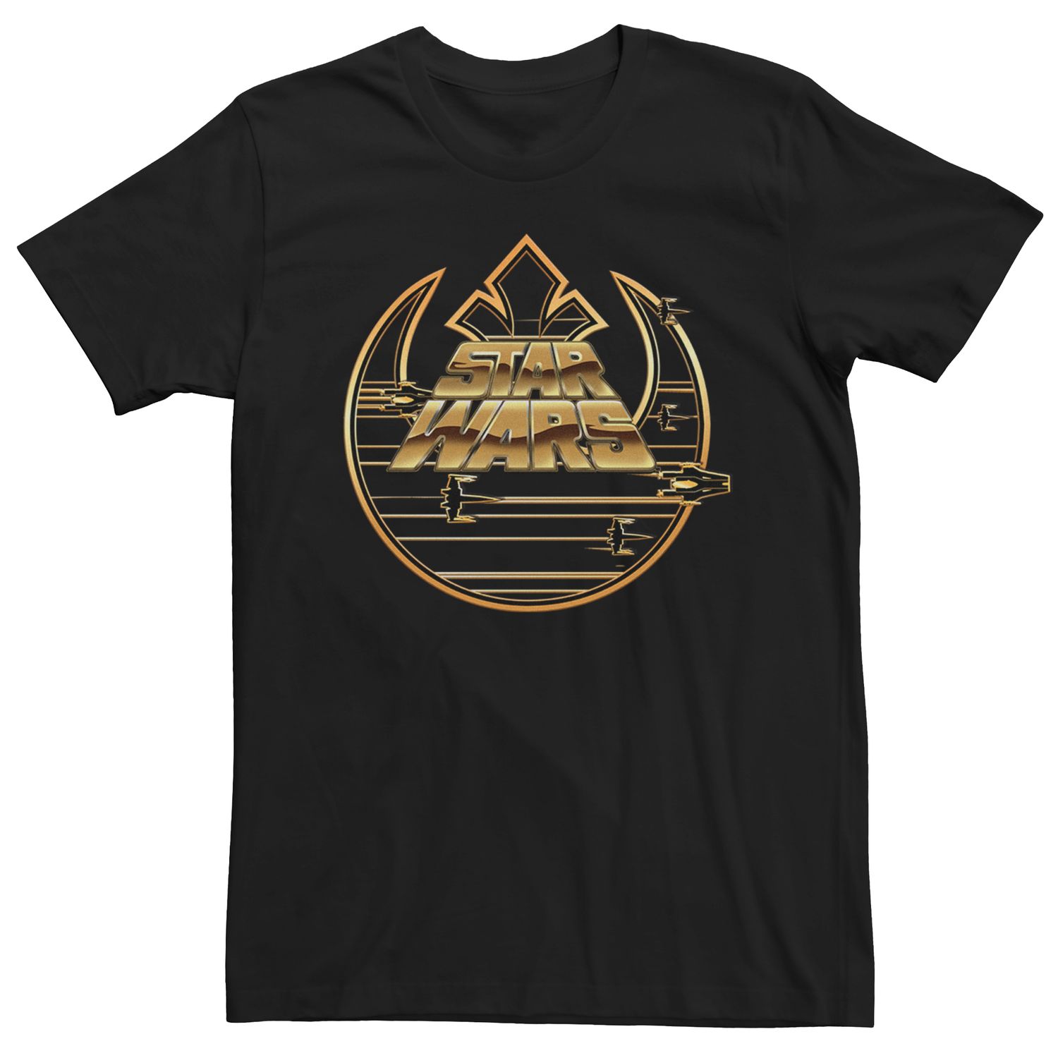 Мужская золотая футболка с логотипом Star Wars Rebel Licensed Character