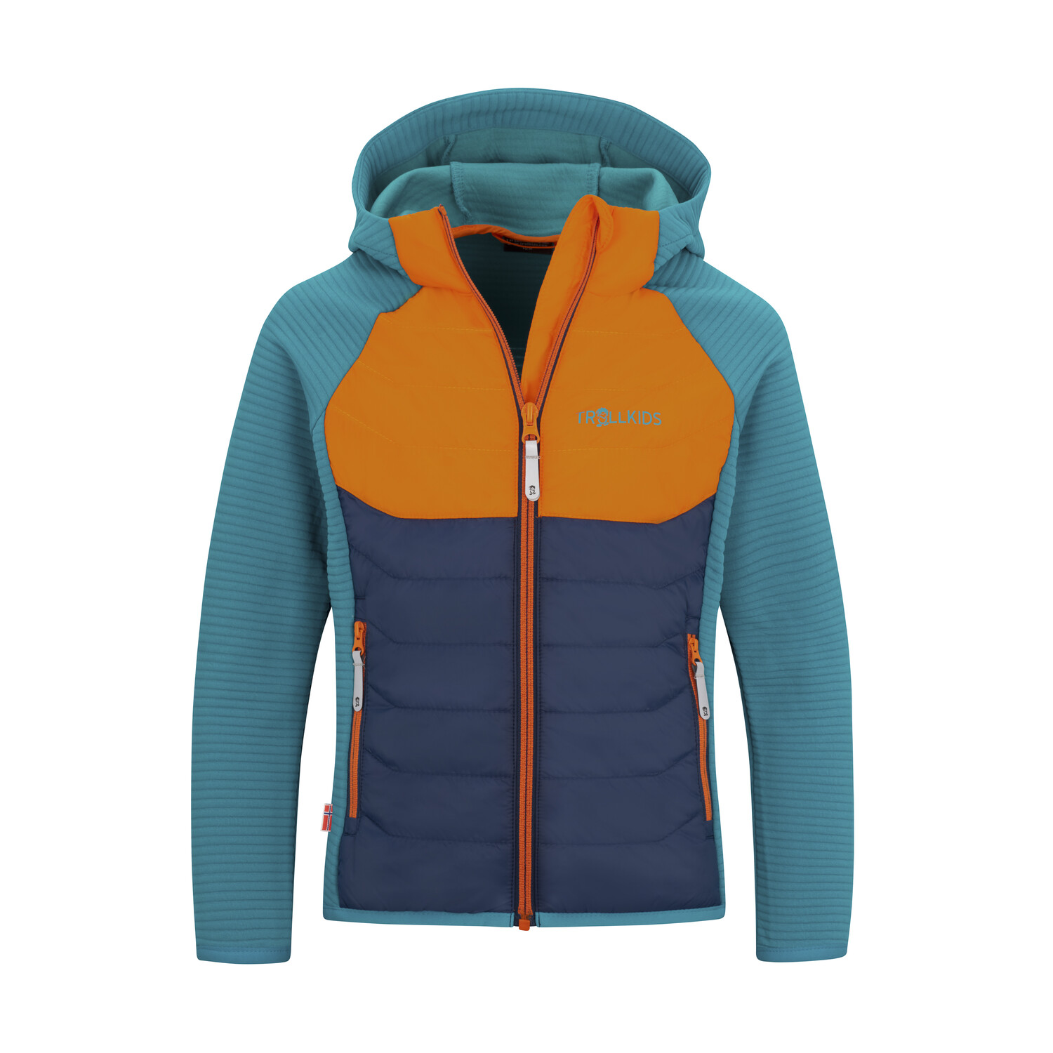 

Функциональная куртка Trollkids Hybridjacke Sirdal, цвет Blaugrün/Hellorange