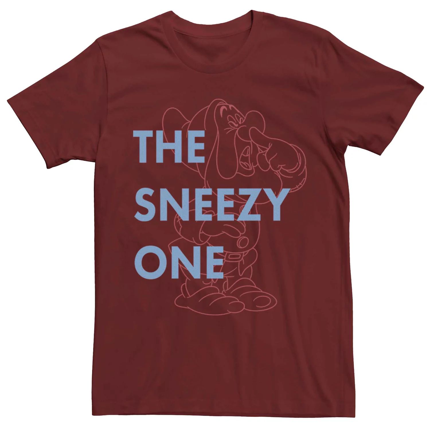 Мужская футболка Disney Snow White The Sneezy Dwarf Licensed Character