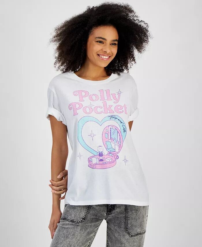 

Детская футболка Polly Pocket с круглым вырезом и рисунком Love Tribe, белый