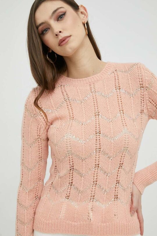 

Свитер из смесовой шерсти Guess, оранжевый