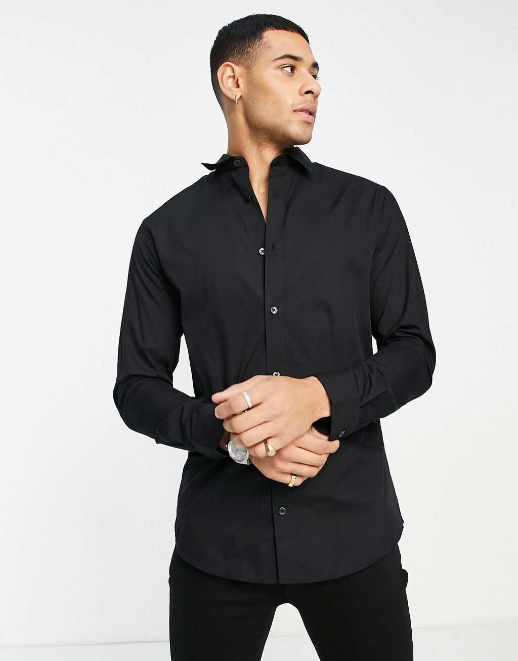 

Черная элегантная рубашка Jack & Jones Originals