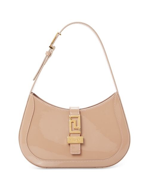 

Маленькая сумочка из лакированной кожи Greca Goddess Versace, цвет Tan/Beige