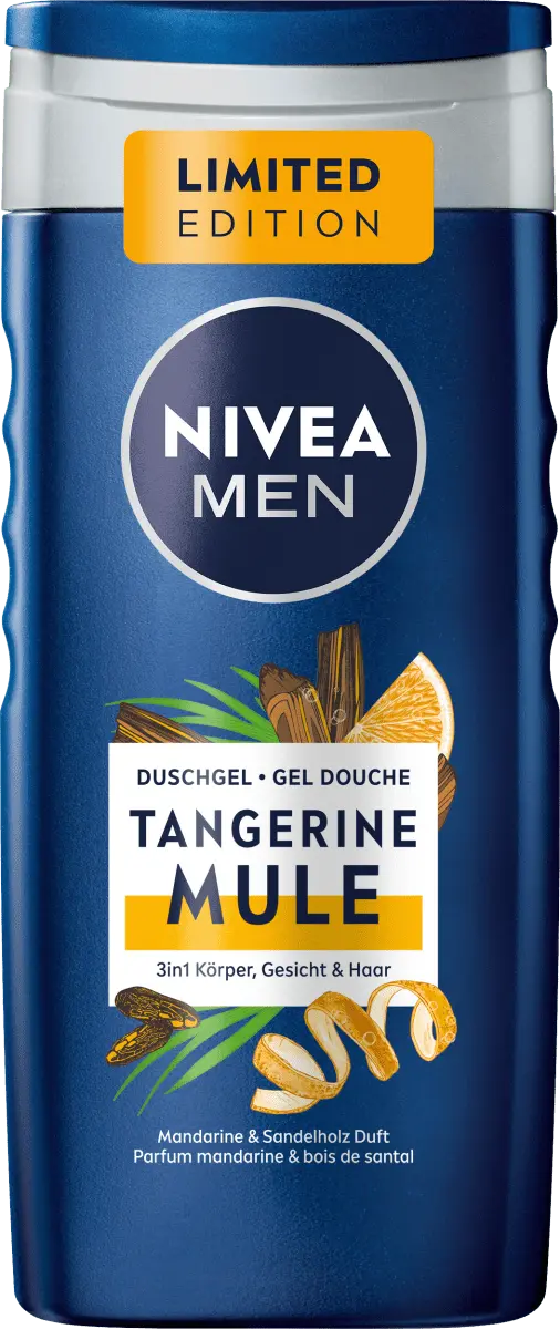 

Гель для душа Tangerine Mule 3в1 с мандарином Аромат сандалового дерева 250мл NIVEA