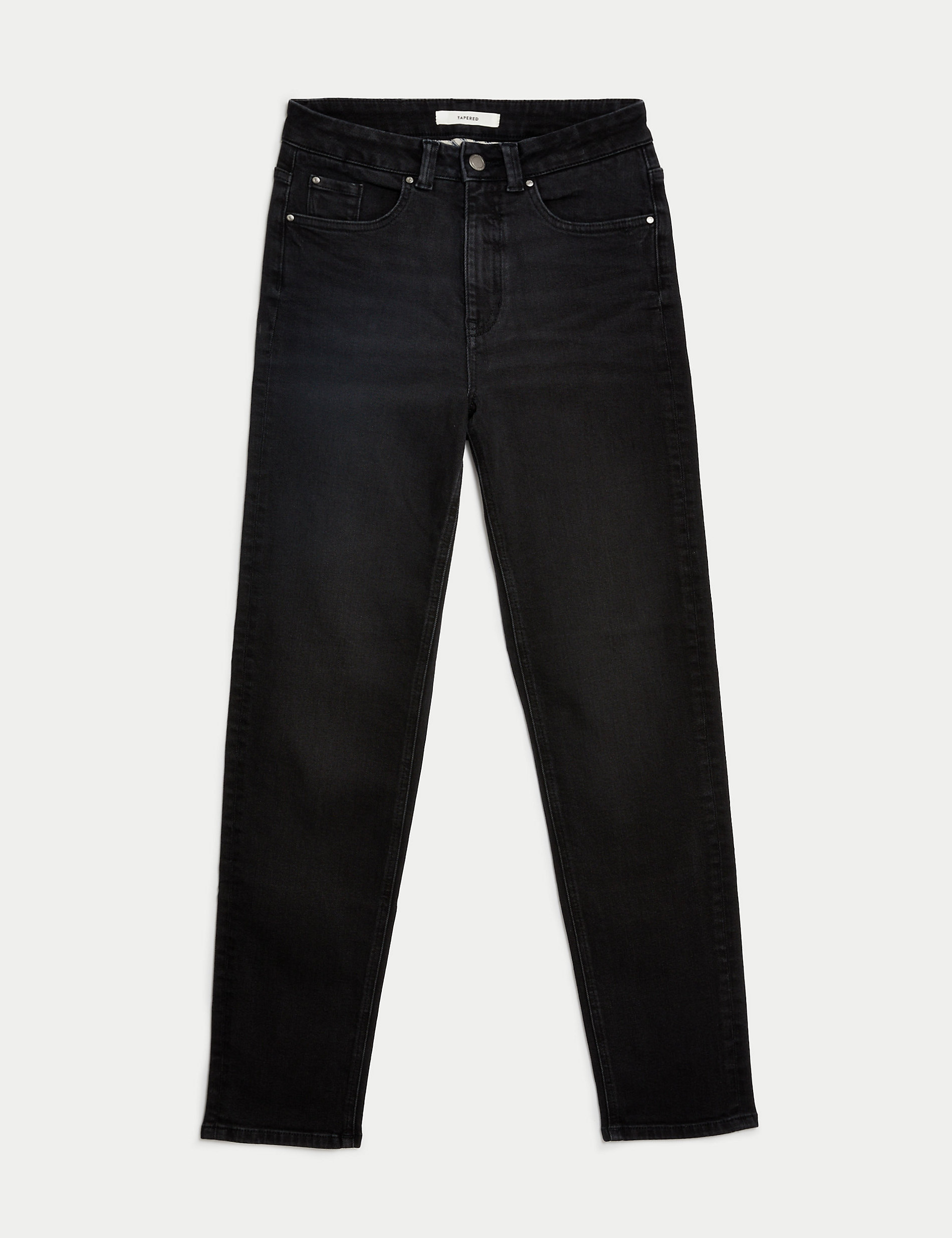 Прямые джинсы со средней посадкой Girlfriend Per Una, черный