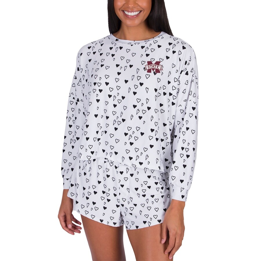 

Пижамный комплект Concepts Sport Mississippi State Bulldogs, белый