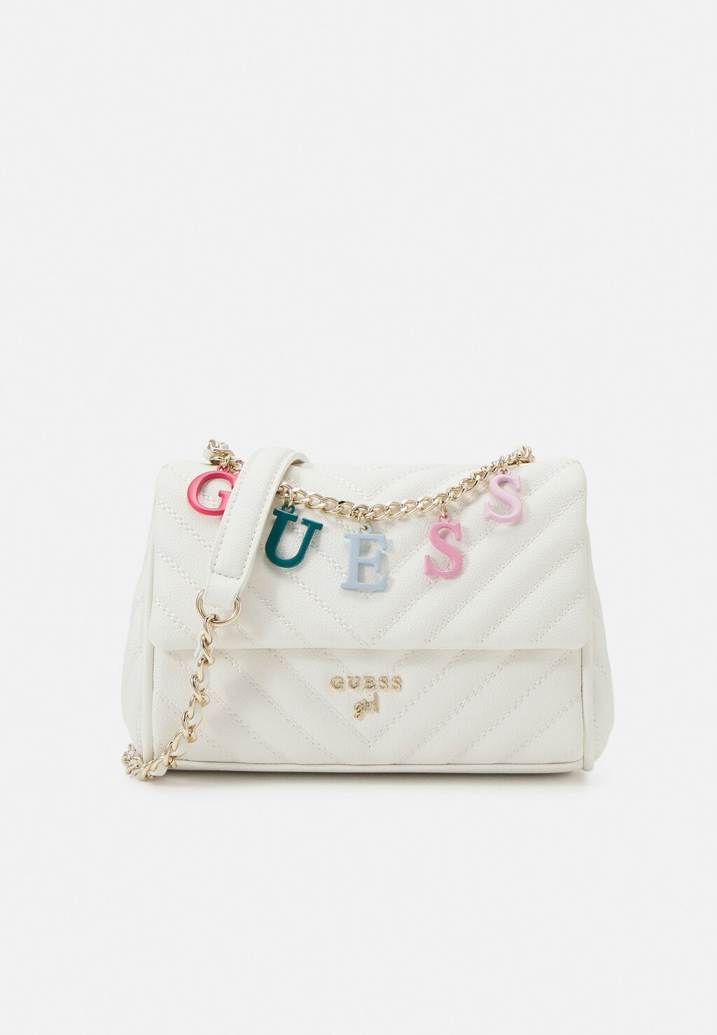 

Сумка через плечо Junior Flap Unisex Guess, цвет pure white