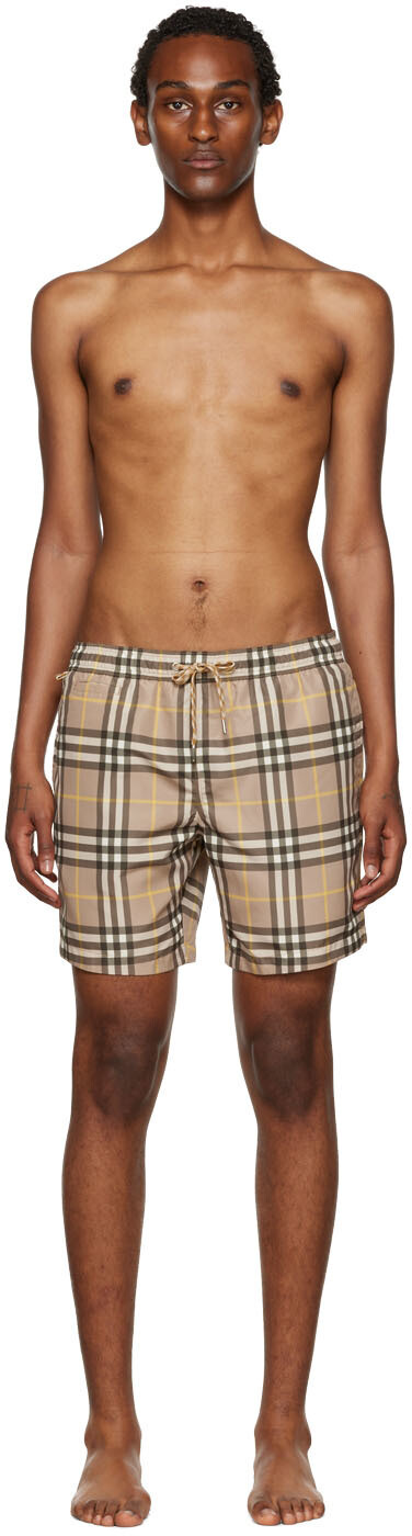 

Бежевые шорты для плавания Martin Burberry