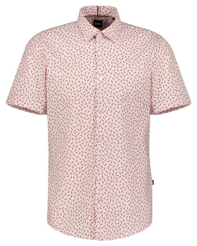 

Рубашка с короткими рукавами Roan Ken Slim Fit Boss, розовый