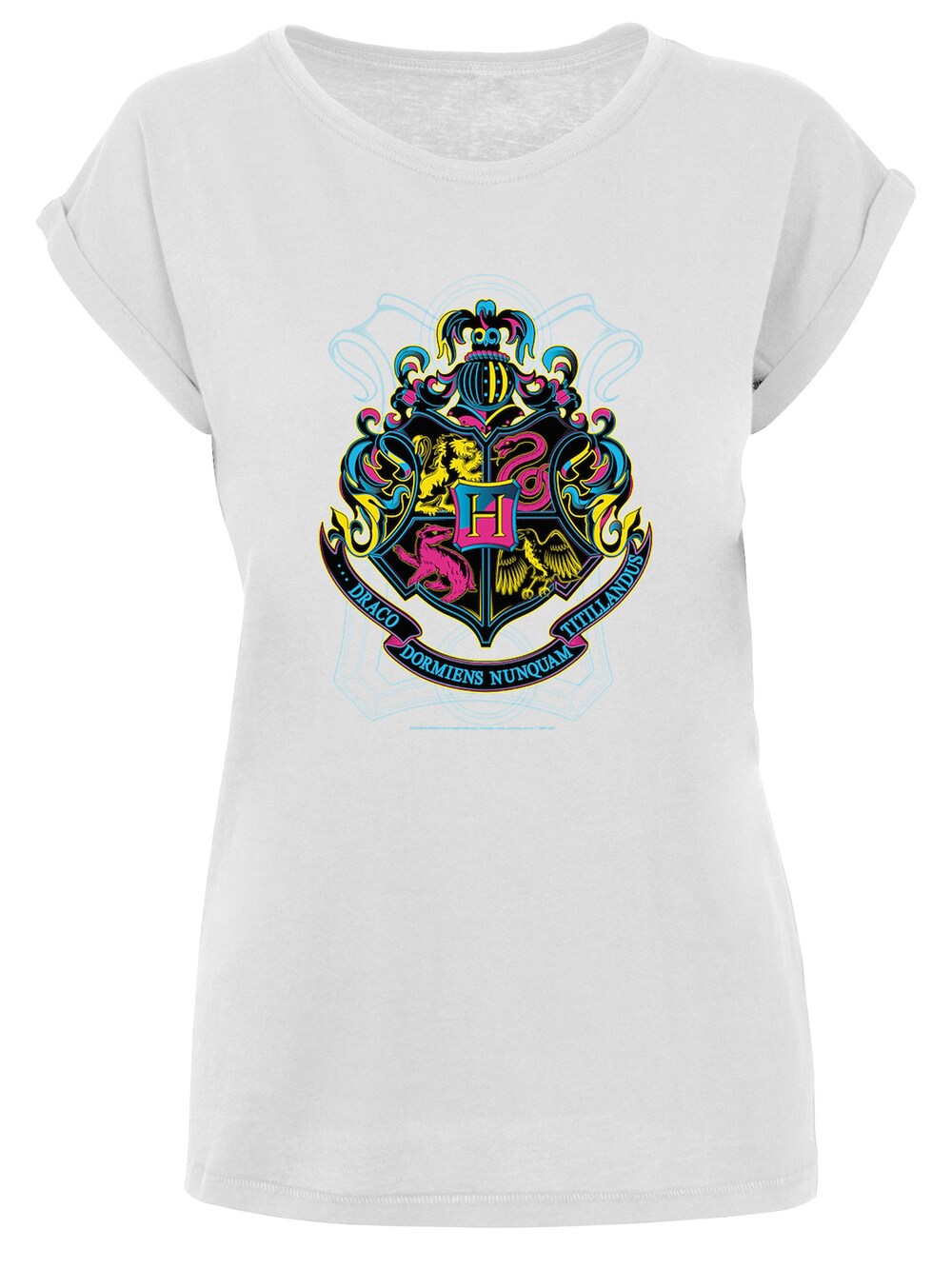 Рубашка F4Nt4Stic Harry Potter Neon Hogwarts Crest, белый pyramida брелок harry potter hogwarts crest