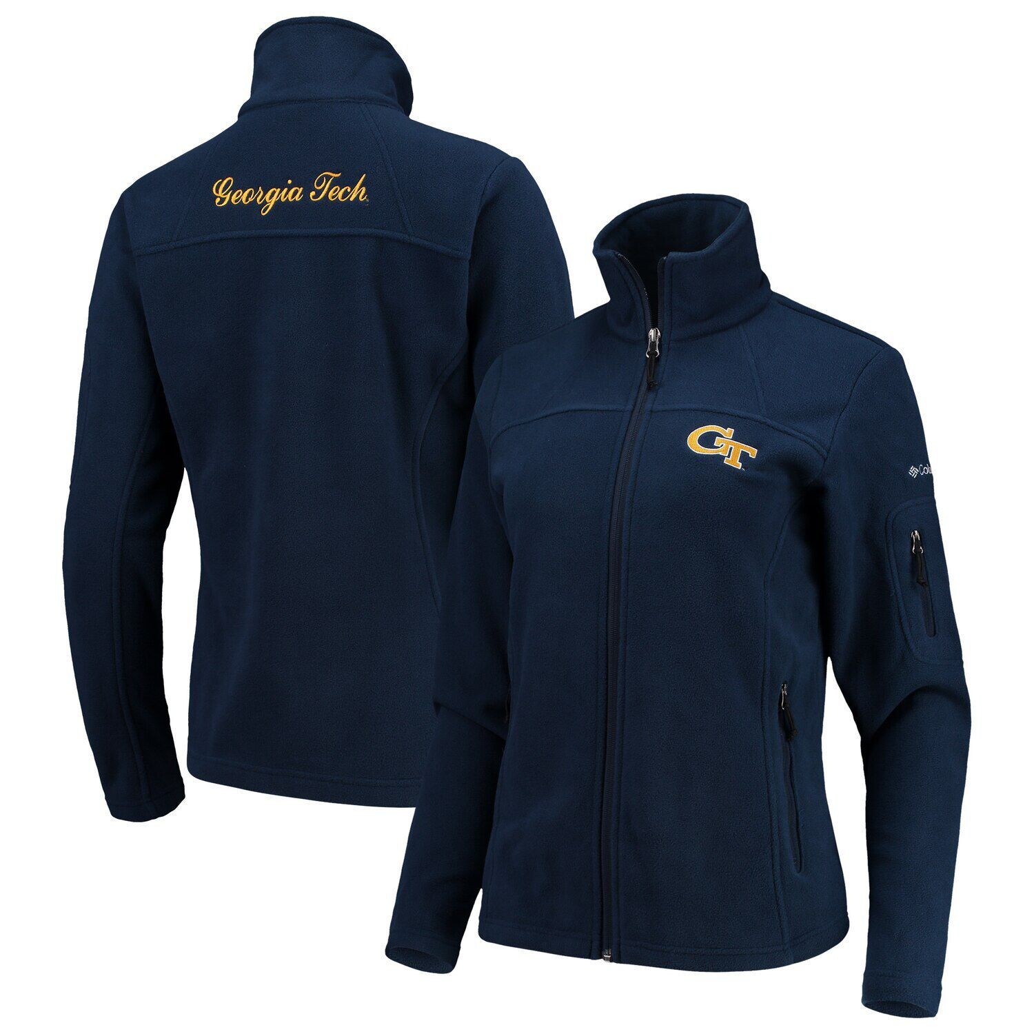 

Женские желтые куртки Columbia Navy Georgia Tech Куртка Give & Go с молнией во всю длину