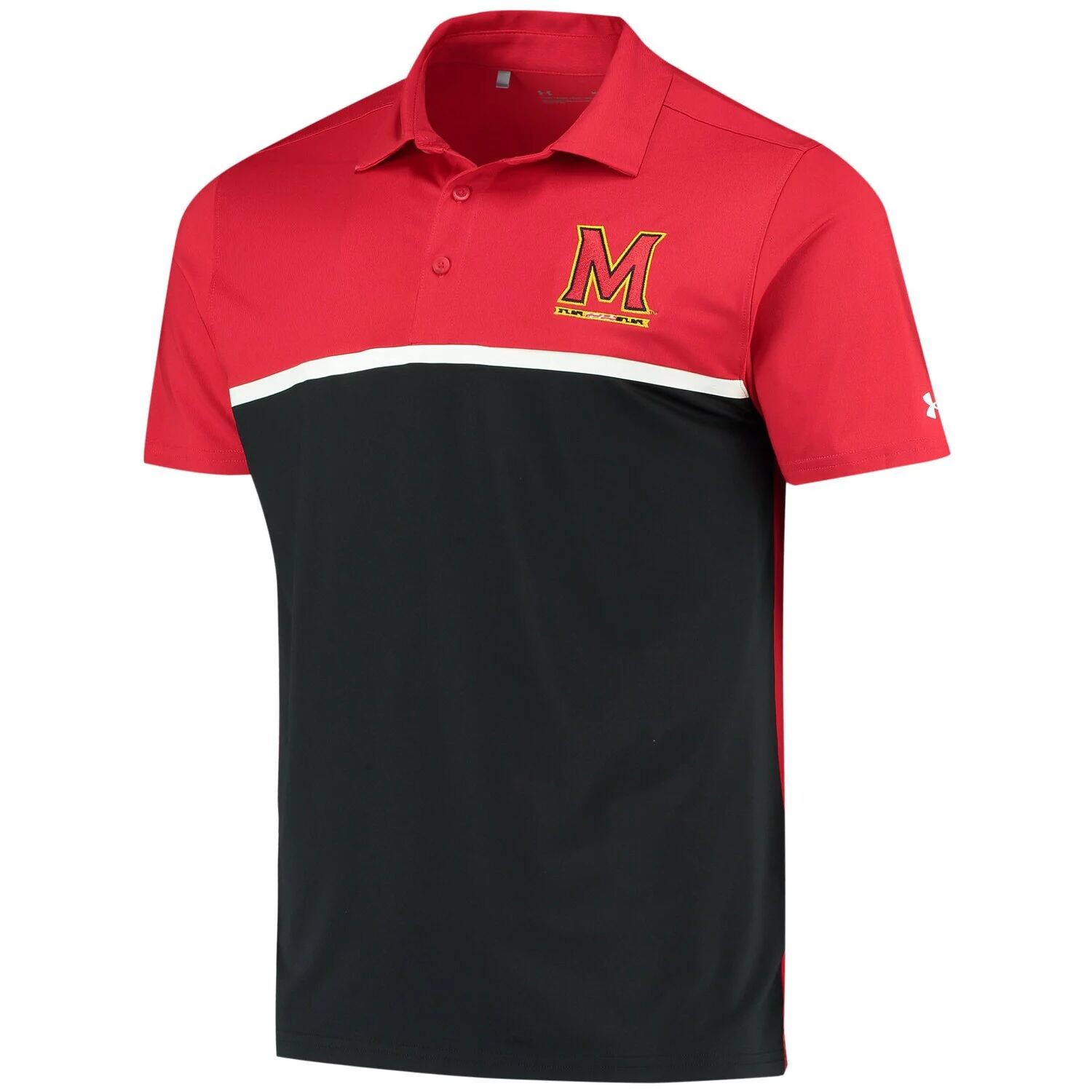 

Мужское черно-красное поло Maryland Terrapins Game Day Performance Under Armour, Черный