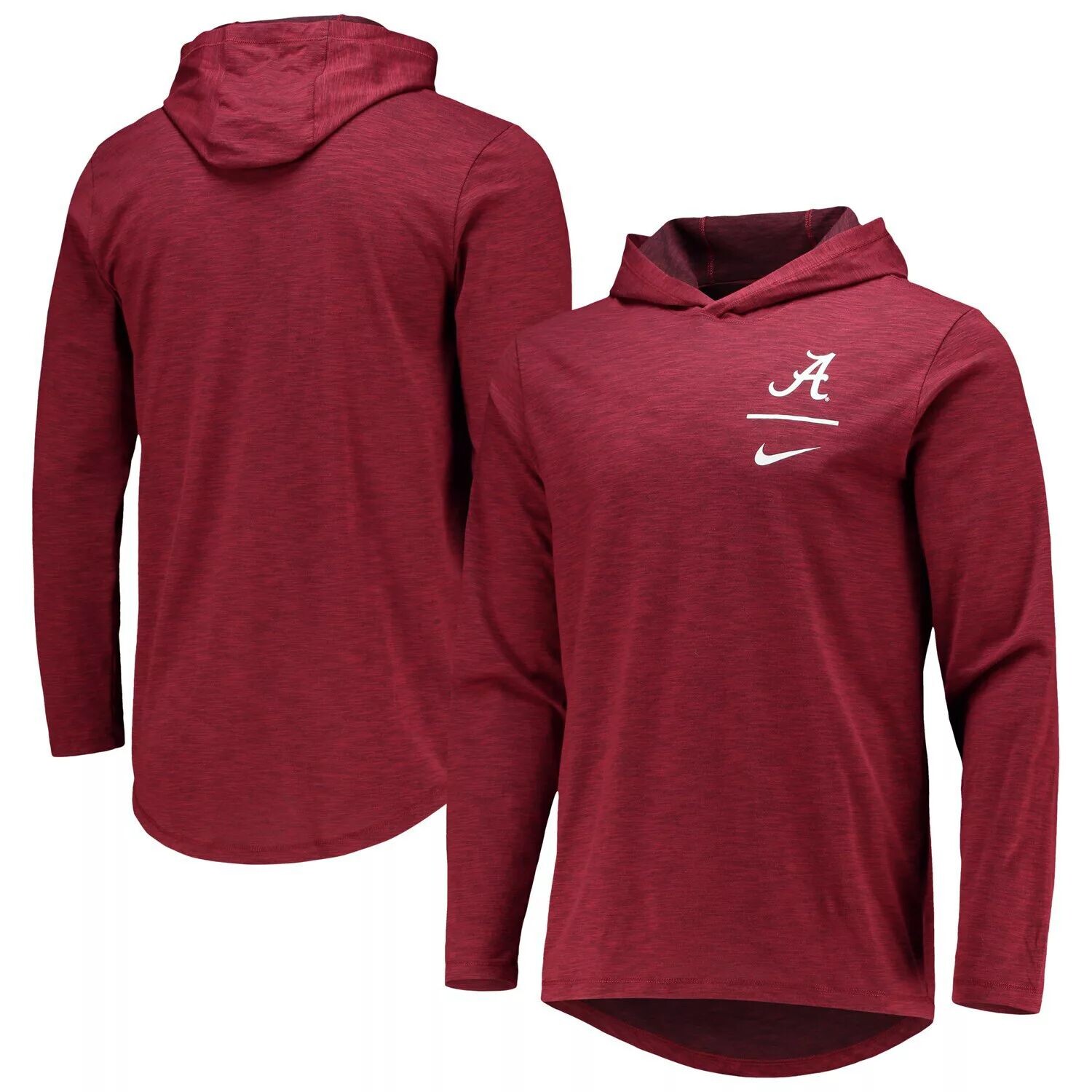 

Мужская футболка с капюшоном и длинными рукавами Crimson Alabama Crimson Tide Slub Space-Dye Performance Nike