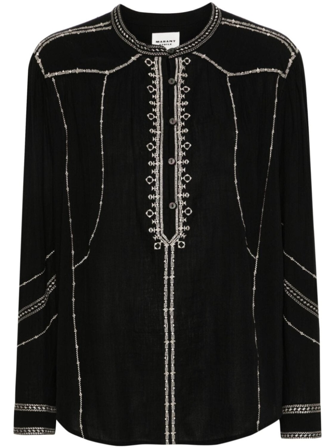 

Marant Étoile блузка Pelson с вышивкой, черный