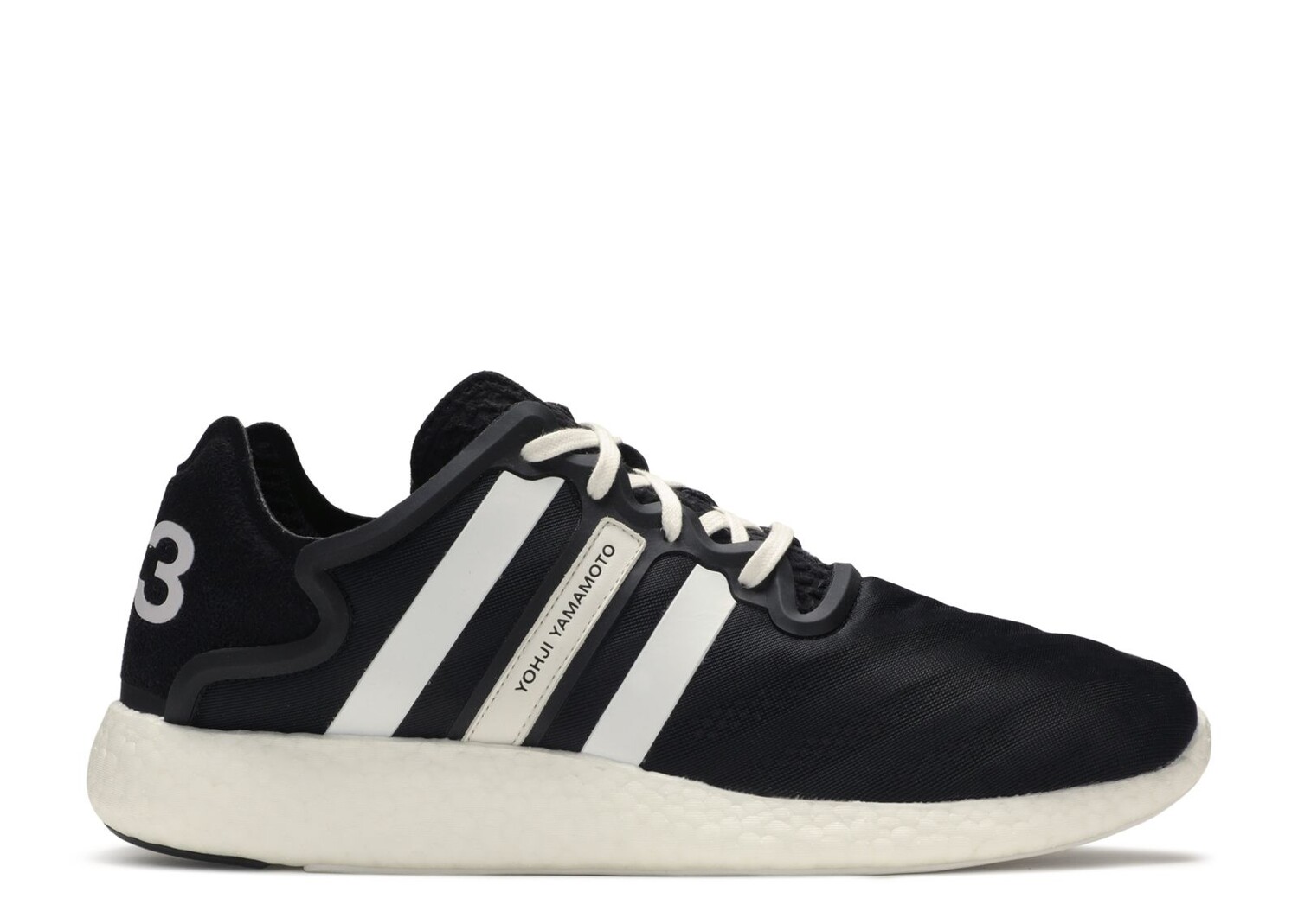 кроссовки adidas y 3 qr run vintage white белый Кроссовки adidas Y-3 Yohji Run 'Black White', черный