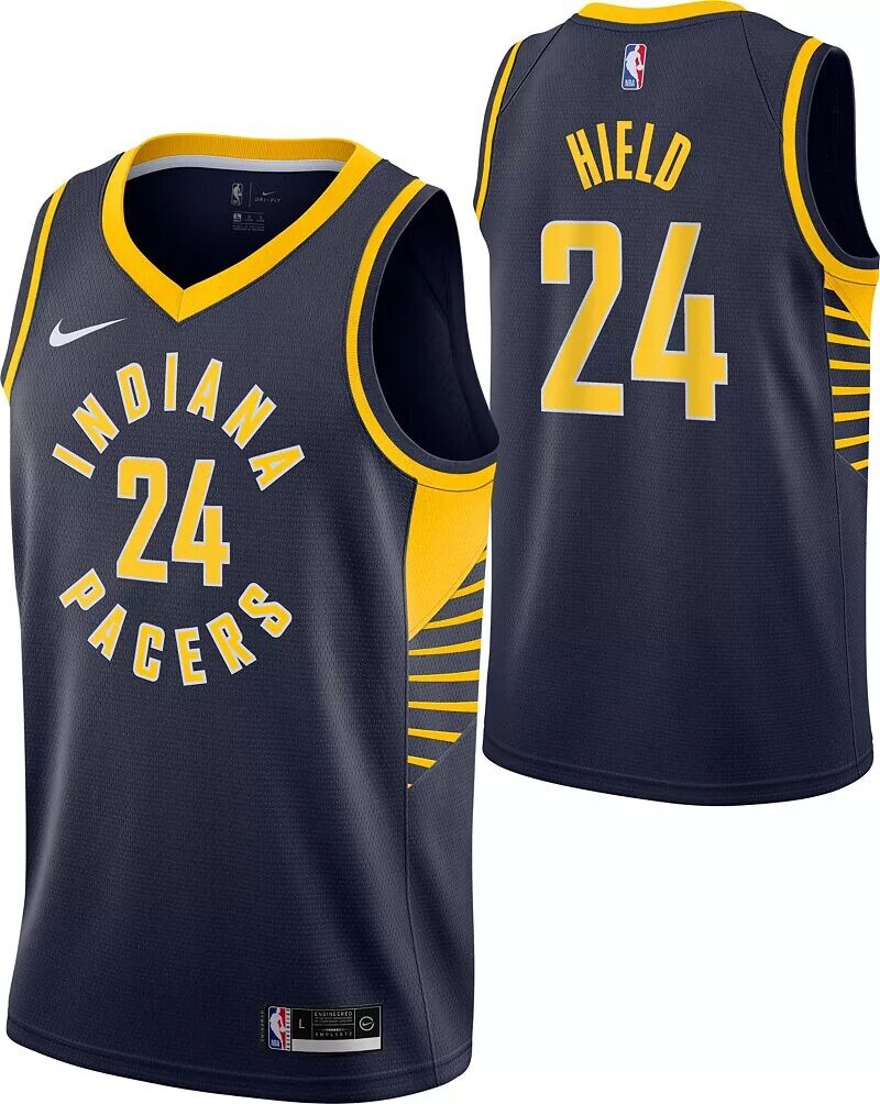 

Темно-синяя майка Nike Youth Indiana Pacers Buddy Hield #24 Dri-FIT Swingman