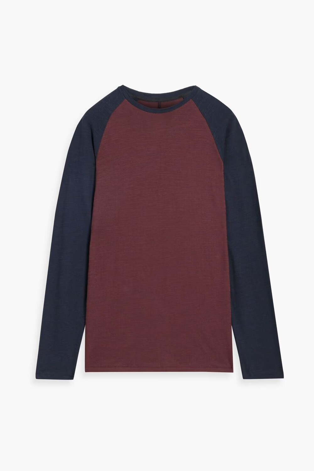 

Двухцветная футболка из хлопкового джерси Rag & Bone, бургундия