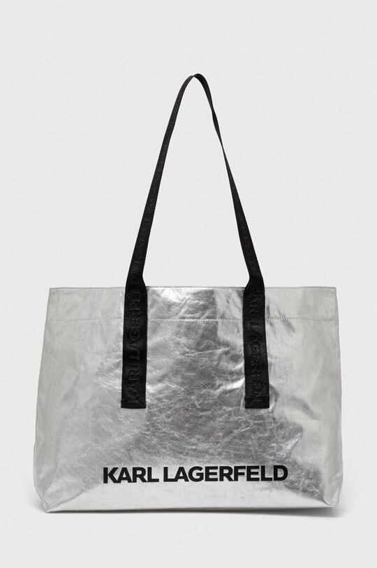 

Хлопковая сумочка Karl Lagerfeld, серебро