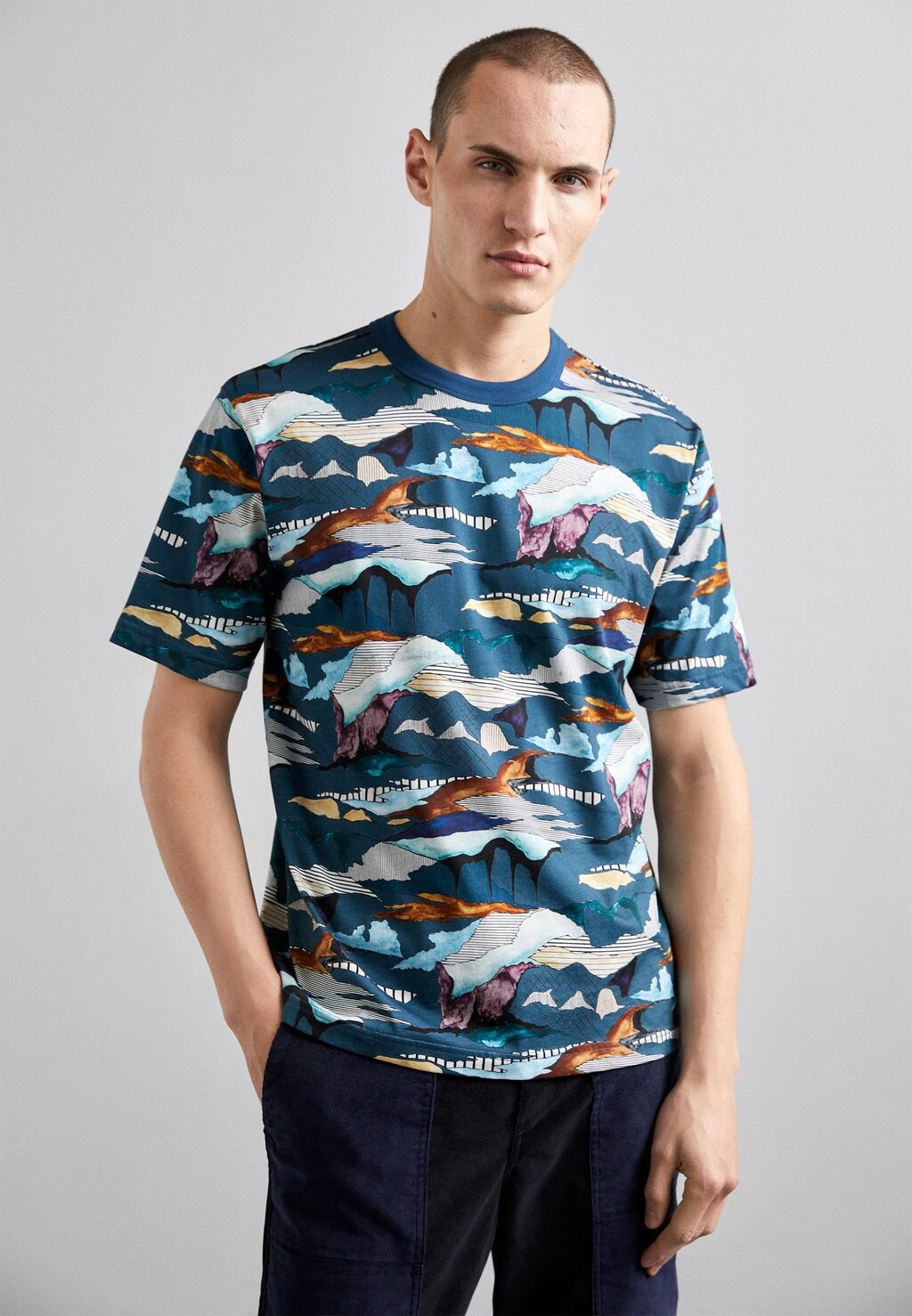 

Футболка с принтом MENS PLAINS PS Paul Smith, синий