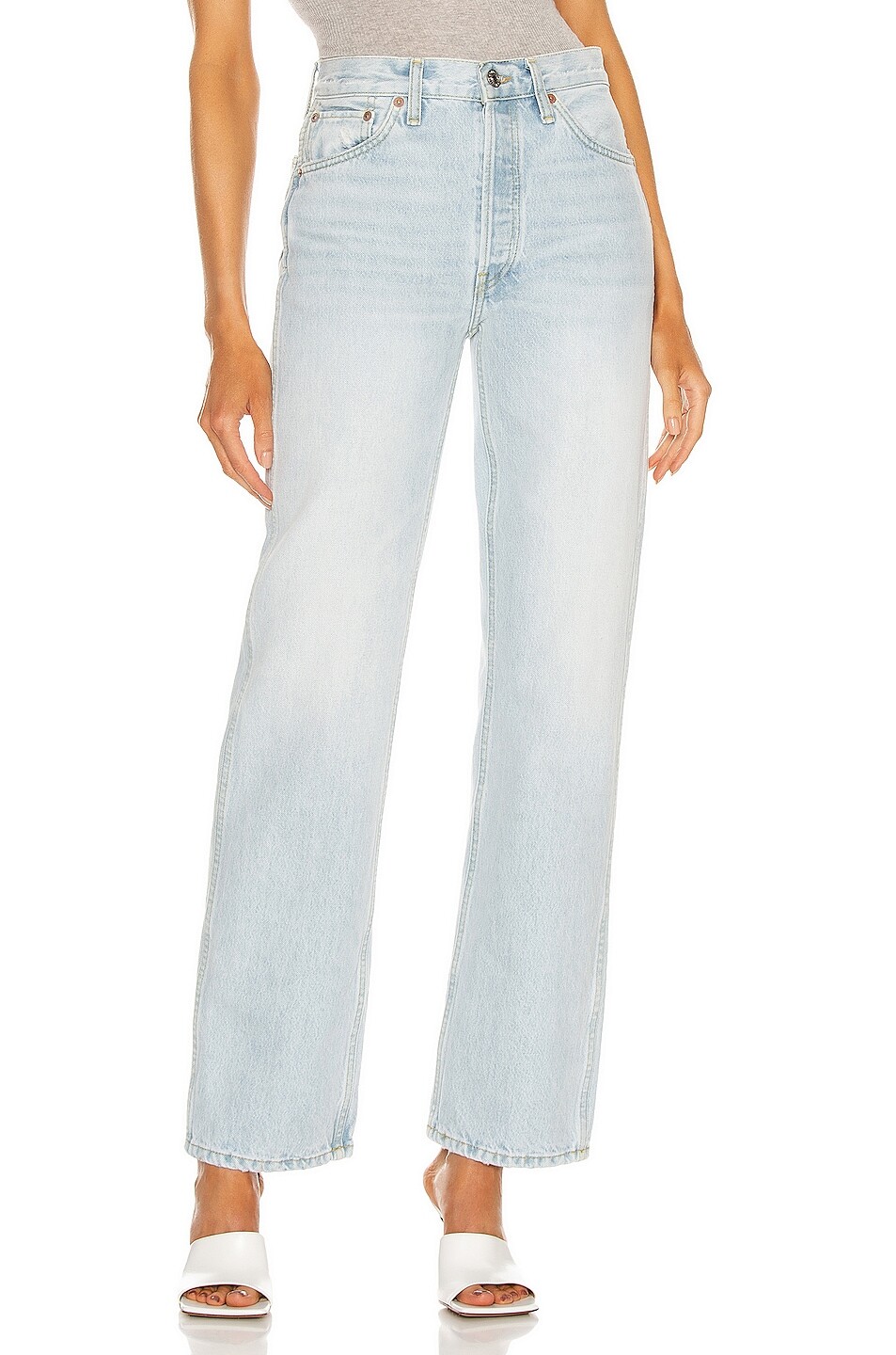 

Брюки Re/Done Originals 90s High Rise Loose, цвет Perfect Light Indigo