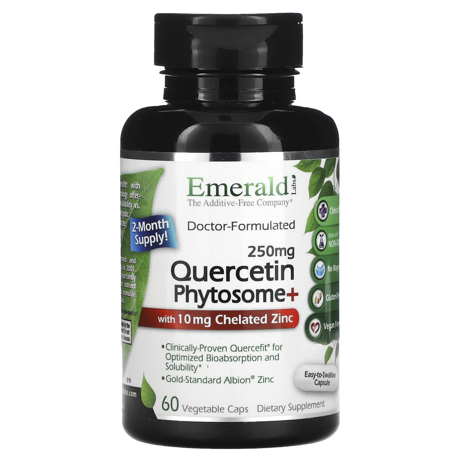 

Quercetin Phytosome+, 250 mg, 60 Vegetable Caps, Emerald Laboratories