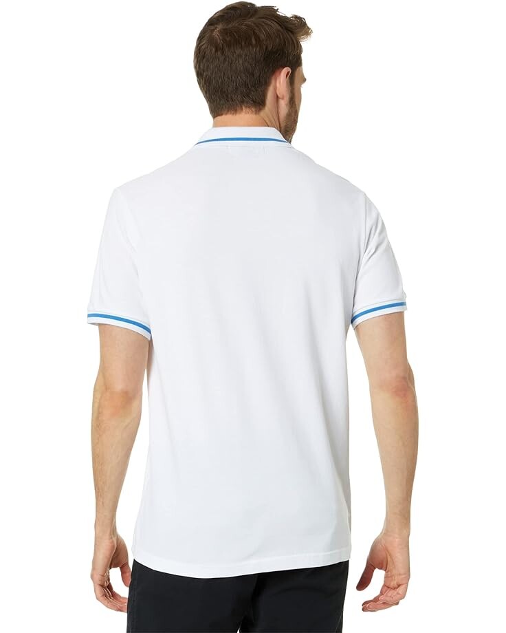 

Поло U.S. POLO ASSN. Slim Fit Curved Piecing Pique Knit Polo, белый