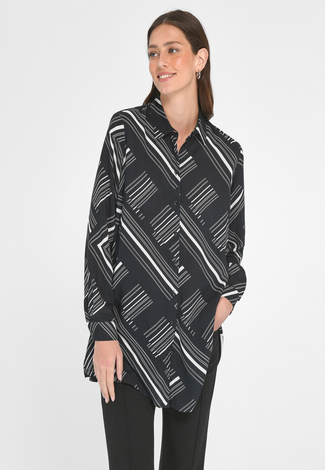 

Блуза WALL London Long Viscose, черный