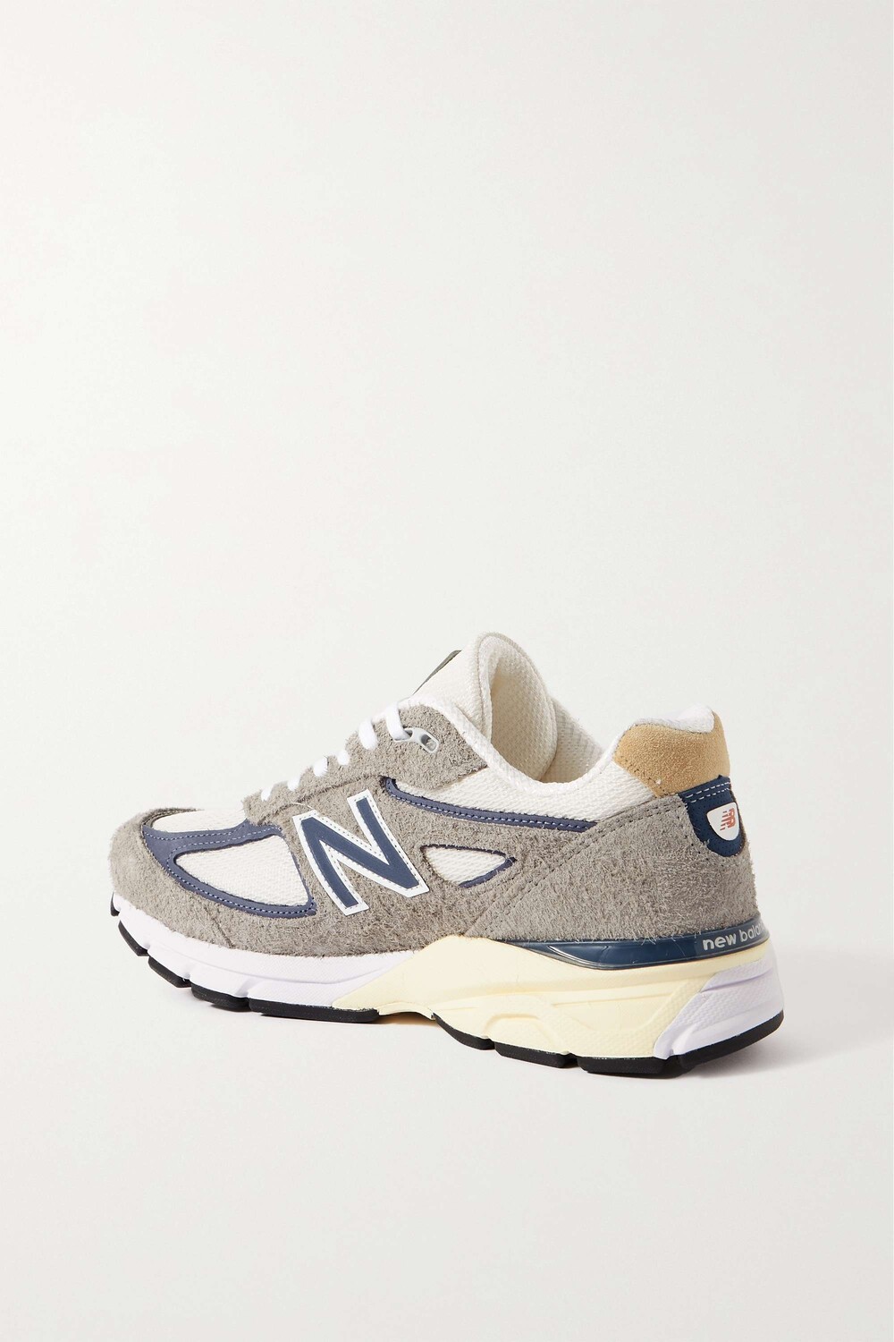 

NEW BALANCE Кроссовки MADE in USA 990v4 из сетки и замши с кожаной отделкой, серый