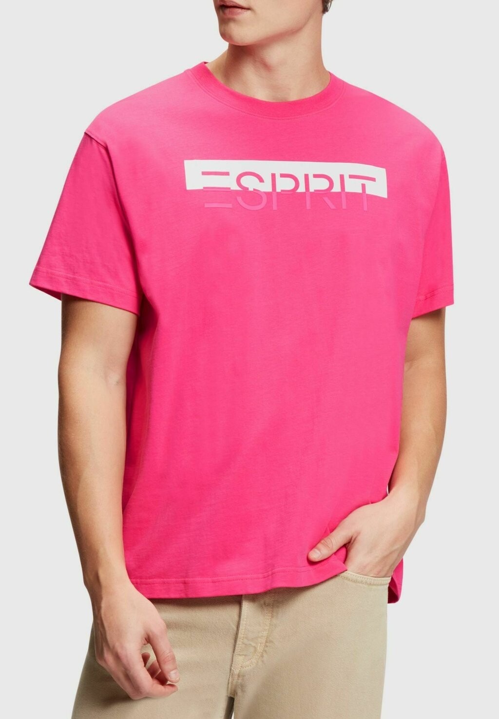 

Футболка с принтом Esprit, розовый