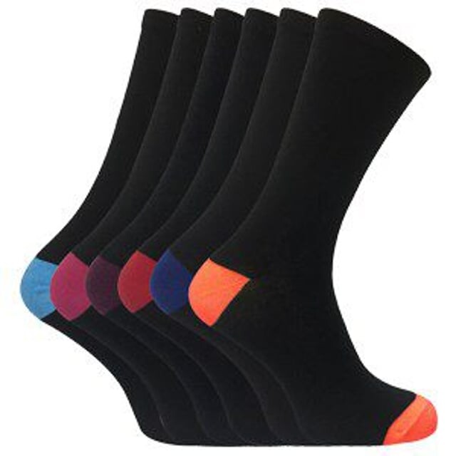 

6 пар мужских хлопчатобумажных носков со строгим рисунком Sock Snob, оранжевый